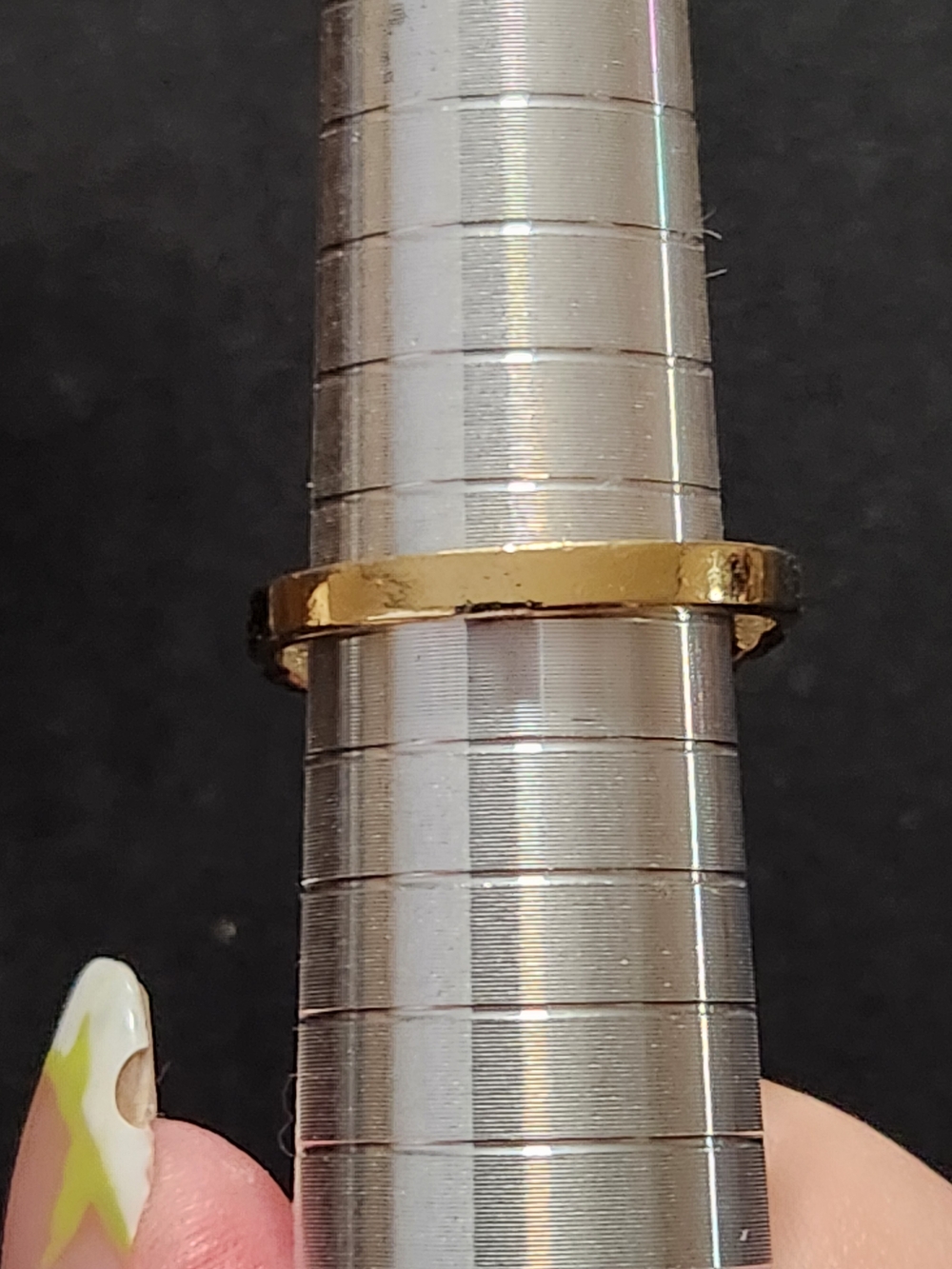 Avon Gold-Tone Ring with Deep Amber Emerald-Cut Stone - Picture 7 of 7